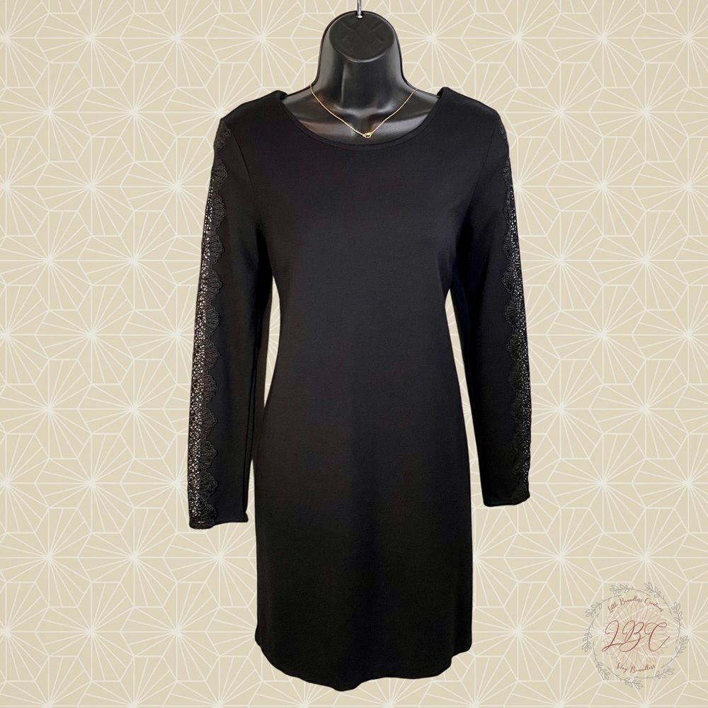 Tahari Black Dress with Lace